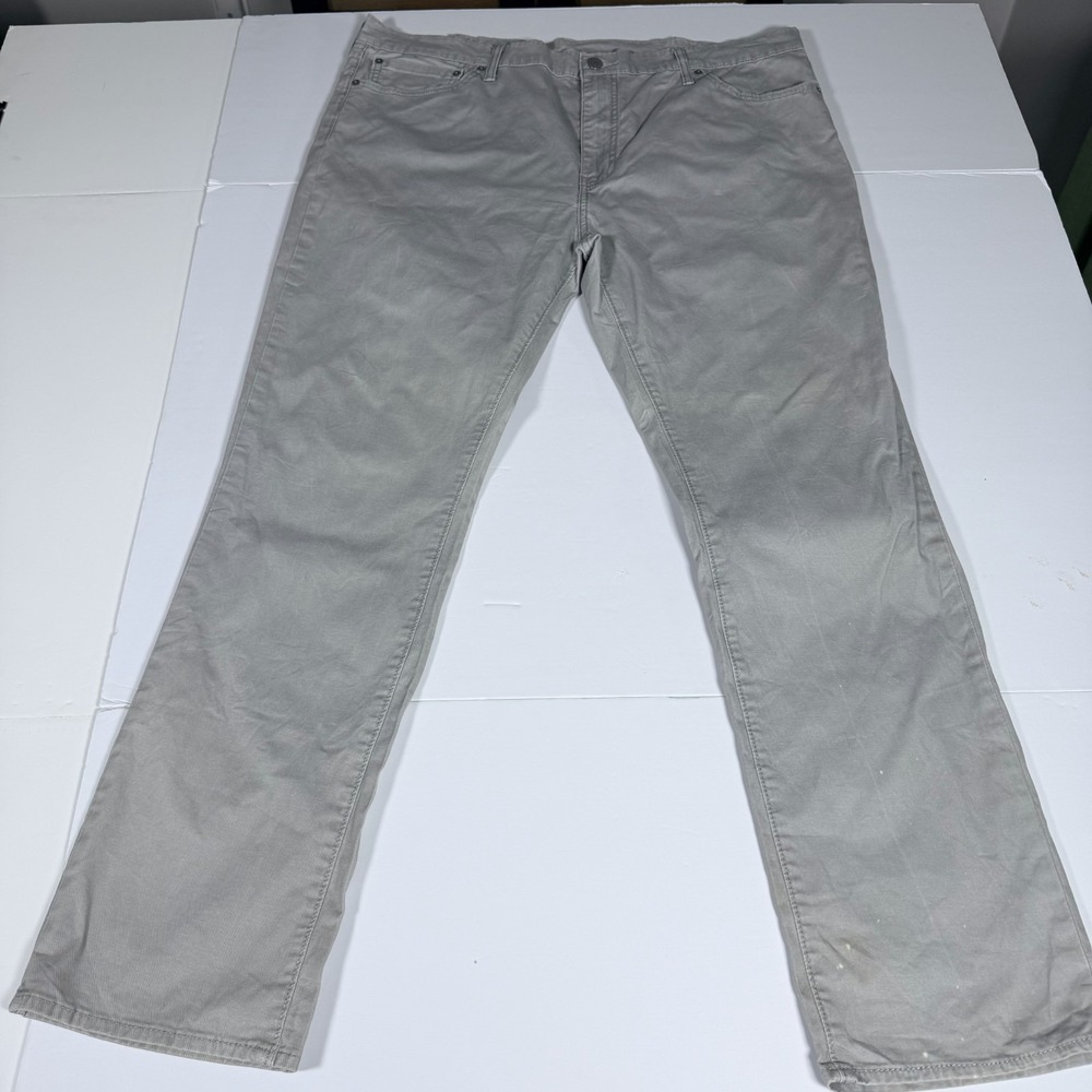 Levi's 511 Jeans Mens 42x32 Gray Denim Cotton Stretch Slim Fit Straight Leg